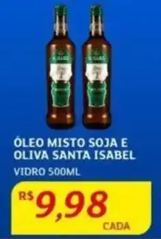 ÓLEO MISTO SOJA E OLIVA SANTA ISABEL VIDRO 500ML