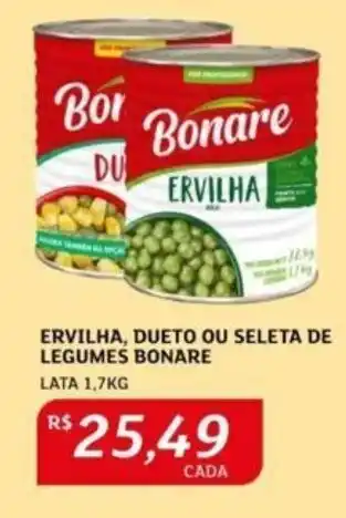 Assaí Atacadista ERVILHA, DUETO OU SELETA DE LEGUMES BONARE LATA 1,7KG oferta