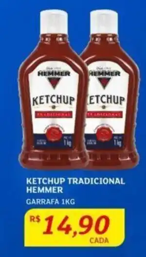 Assaí Atacadista KETCHUP TRADICIONAL HEMMER GARRAFA 1KG oferta
