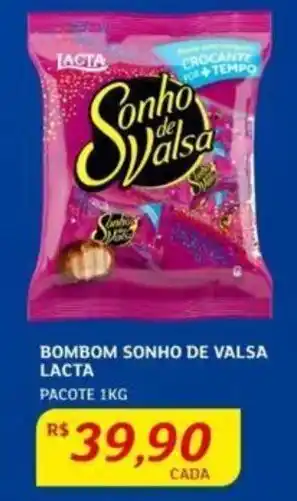 Assaí Atacadista BOMBOM SONHO DE VALSA LACTA PACOTE 1KG oferta