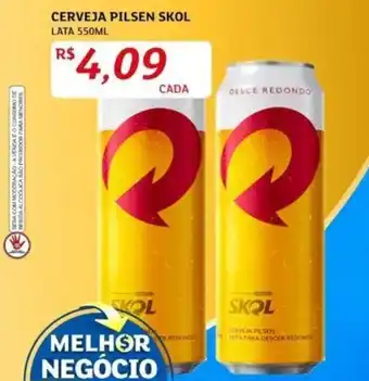 Assaí Atacadista CERVEJA PILSEN SKOL LATA 550ML oferta