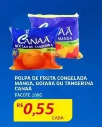 Assaí Atacadista POLPA DE FRUTA CONGELADA MANGA, GOIABA OU TANGERINA CANAA PACOTE 100G oferta