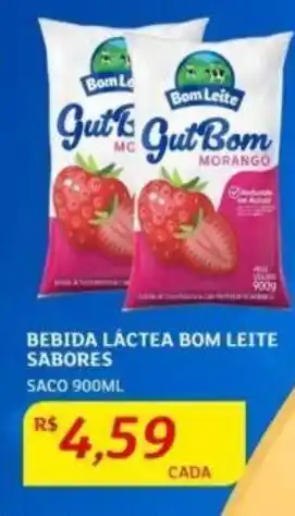 Assaí Atacadista BEBIDA LÁCTEA BOM LEITE SABORES SACO 900ML oferta