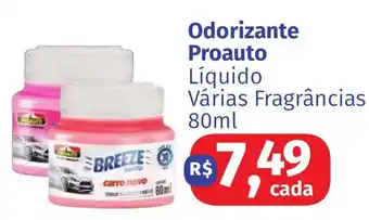 Supermercados Mateus Odorizante Proauto Líquido Várias Fragrâncias 80ml oferta
