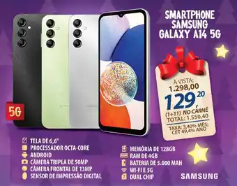 Lojas Cem SMARTPHONE SAMSUNG GALAXY A14 5G oferta
