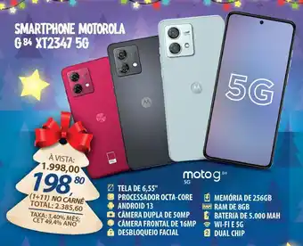 Lojas Cem SMARTPHONE MOTOROLA G 84 XT2347 5G oferta