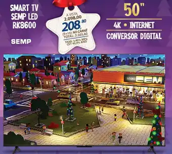 Lojas Cem SMART TV SEMP LED RK8600 oferta