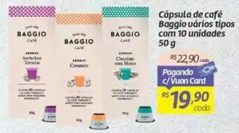 Comper Cápsula de café Baggio vários tipos com 10 unidades 50g oferta