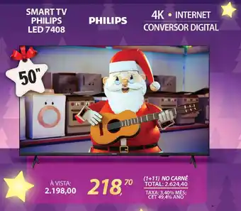 Lojas Cem SMART TV PHILIPS LED 7408 oferta