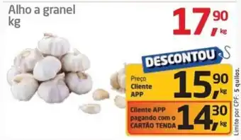 Tenda Atacado Alho a granel kg oferta