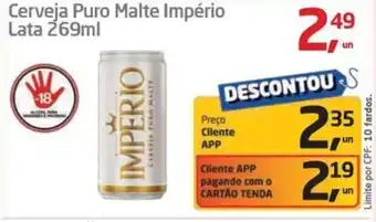 Tenda Atacado Cerveja Puro Malte Império Lata 269ml oferta