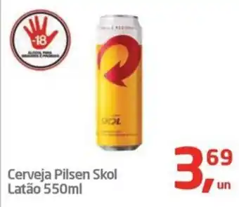 Tenda Atacado Cerveja Pilsen Skol Latão 550ml oferta