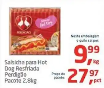 Tenda Atacado Salsicha para Hot Dog Resfriada Perdigão Pacote 2,8kg oferta