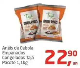 Tenda Atacado Anéis de Cebola Empanados Congelados Tajá Pacote 1,1kg oferta
