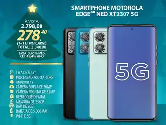Lojas Cem SMARTPHONE MOTOROLA EDGE 4⁰ NEO XT2307 5G oferta