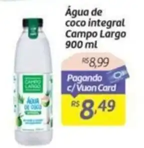 Comper Água de coco integral Campo Largo 900 ml oferta
