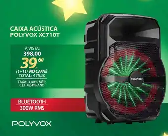 Lojas Cem CAIXA ACÚSTICA POLYVOX XC710T oferta