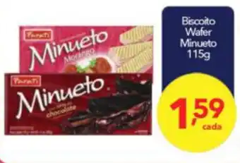Biscoito Wafer Minueto 115g