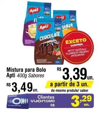 Fort Atacadista Mistura para Bolo Apti 400g Sabores oferta