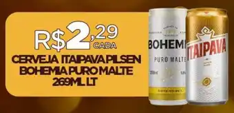 DB Supermercados CERVEJA ITAIPAVAPILSEN PURO MALTE BOHEMIA PURO MALTE 269MLLT oferta