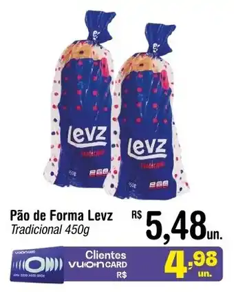 Fort Atacadista Pão de Forma Levz Tradicional 450g oferta