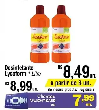 Fort Atacadista Desinfetante Lysoform 1 Litro oferta