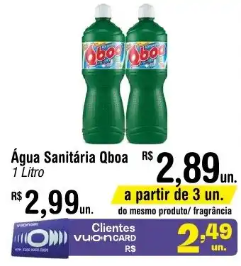 Fort Atacadista Água Sanitária Qboa 1 Litro oferta