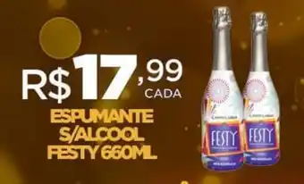 ESPUMANTE S/ALCOOL FESTY 660ML