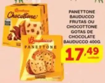 Roldão PANETTONE BAUDUCCO FRUTAS OU CHOCOTTONE GOTAS DE CHOCOLATE BAUDUCCO 400G oferta