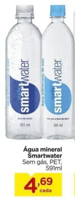 Carrefour Água mineral Smartwater Sem gás, PET, 591ml oferta