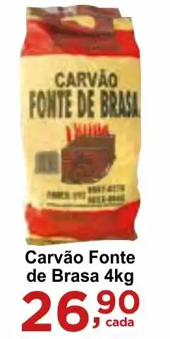 Rossi Supermercado Carvão Fonte de Brasa 4kg oferta