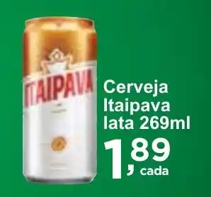 Rossi Supermercado Cerveja Itaipava lata 269ml oferta