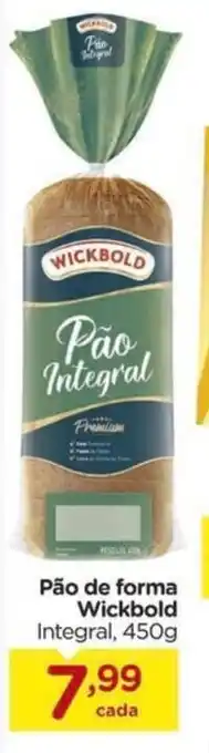 Carrefour Pão de forma Wickbold Integral, 450g oferta