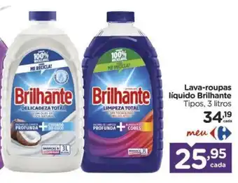 Carrefour Lava-roupas líquido Brilhante Tipos, 3 litros oferta
