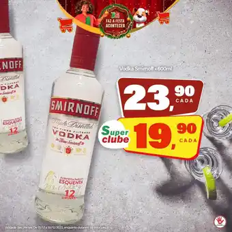 Rede Supermarket Vodka Smirnoff - 600ml oferta