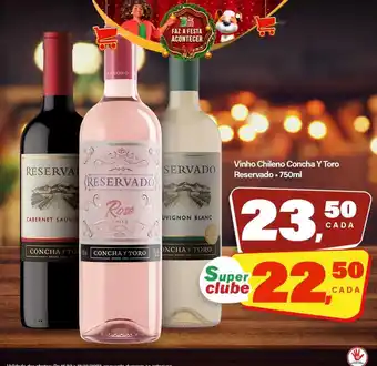 Rede Supermarket Vinho Chileno Concha y Toro Reservado - 750ml oferta