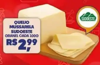 Boa Supermercados QUEIJO MUSSARELA SUDOESTE GRANEL CADA 100G oferta