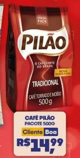Boa Supermercados CAFÉ PILÃO PACOTE 500G oferta
