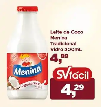 Leite de Coco Menina Tradicional Vidro 200mL