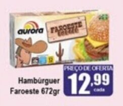 Higa's Supermercado Hamburguer Faroeste 672g oferta