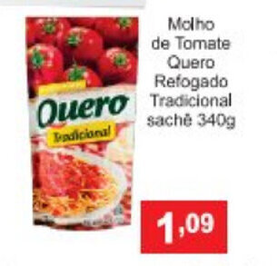 Calvo Atacadista Molho de Tomate Quero Refogado Tradicional scahe 340g oferta