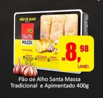 Atacado Máximo Pao de Alho Santa Massa Tradicional e Apimentado 400g oferta