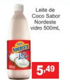Calvo Atacadista Leite de Coco Sabor Nordeste vidro 200ml oferta