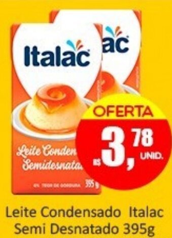 Atacado Máximo Leite Condensado Italac Semi Desnatado 395g oferta