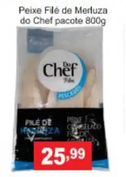 Calvo Atacadista Peixe File de Merluza do Chef pacote 800g oferta