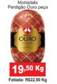 Calvo Atacadista Mortadela Perdigao Ouro peca 1kg oferta