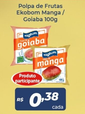 Polpa de Frutas Ekobom Manga / Goiaba 100g