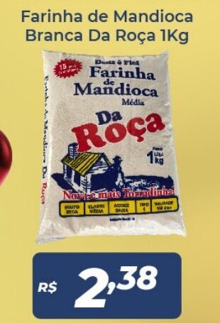 Farinha de Mandioca Branca Da Roca 1kg