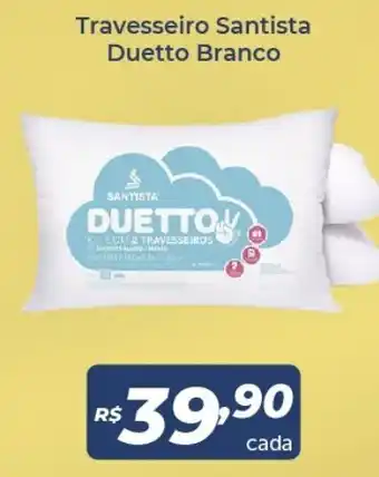 Atakarejo Travesseiro Santista Duetto Branco oferta