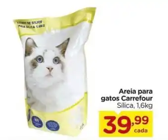 Areia para gatos Carrefour Sílica, 1,6kg